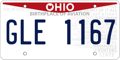 OH license plate GLE1167