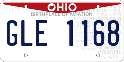 OH license plate GLE1168