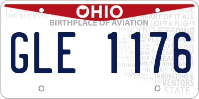 OH license plate GLE1176