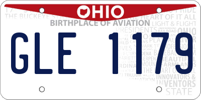 OH license plate GLE1179