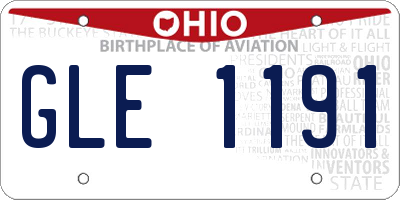 OH license plate GLE1191