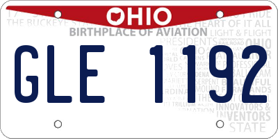 OH license plate GLE1192