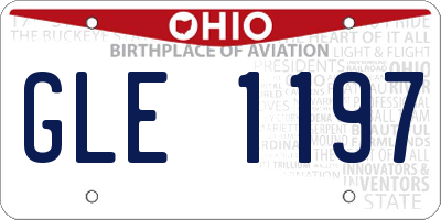 OH license plate GLE1197