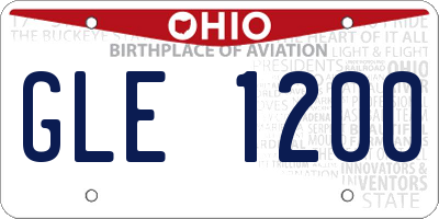 OH license plate GLE1200