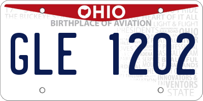 OH license plate GLE1202