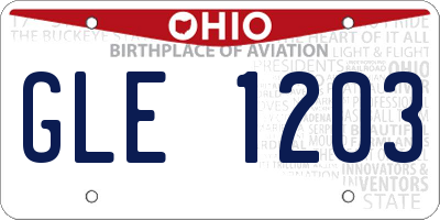 OH license plate GLE1203