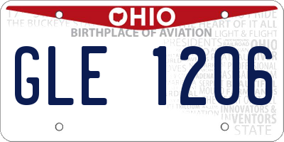 OH license plate GLE1206