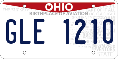 OH license plate GLE1210