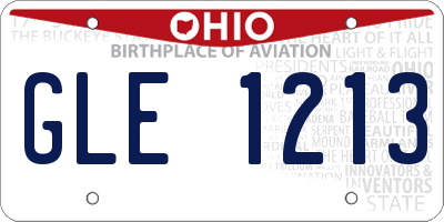 OH license plate GLE1213