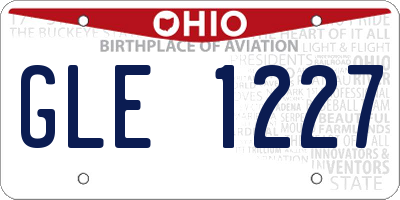 OH license plate GLE1227