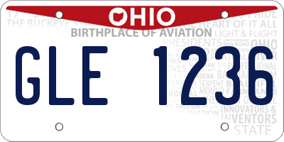 OH license plate GLE1236