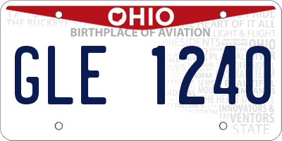 OH license plate GLE1240