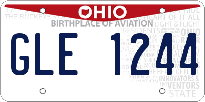 OH license plate GLE1244
