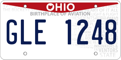 OH license plate GLE1248