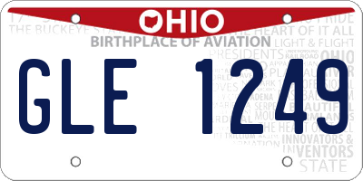 OH license plate GLE1249
