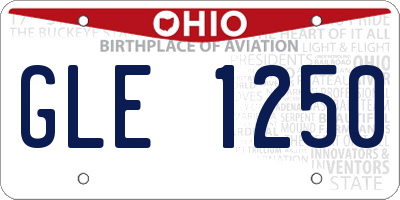 OH license plate GLE1250