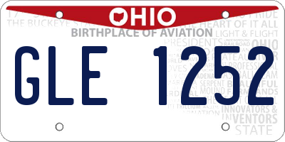 OH license plate GLE1252