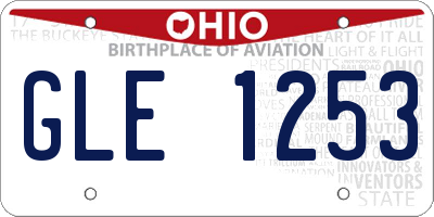 OH license plate GLE1253