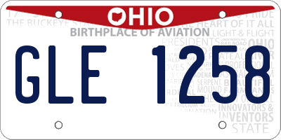 OH license plate GLE1258
