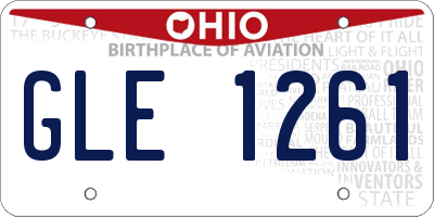 OH license plate GLE1261