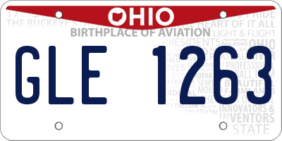 OH license plate GLE1263