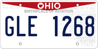 OH license plate GLE1268