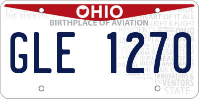 OH license plate GLE1270