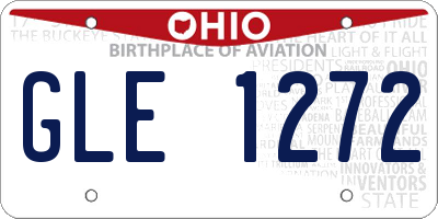 OH license plate GLE1272