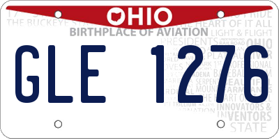 OH license plate GLE1276