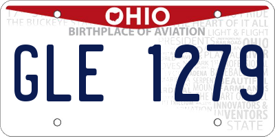 OH license plate GLE1279