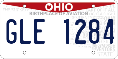 OH license plate GLE1284