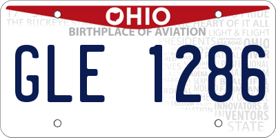OH license plate GLE1286