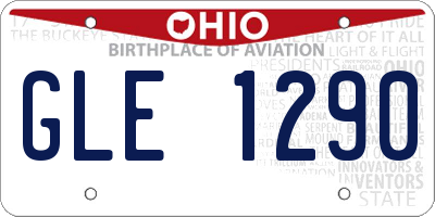 OH license plate GLE1290