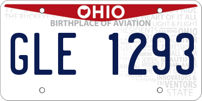 OH license plate GLE1293