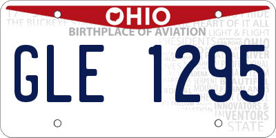 OH license plate GLE1295