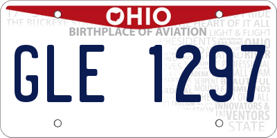 OH license plate GLE1297