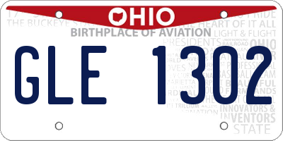 OH license plate GLE1302