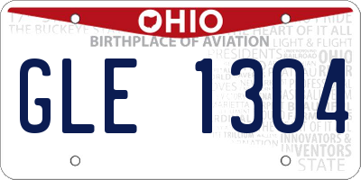 OH license plate GLE1304