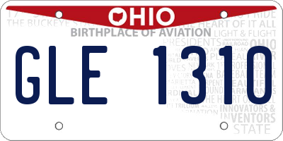 OH license plate GLE1310