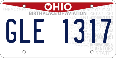 OH license plate GLE1317