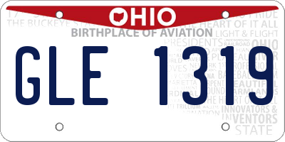 OH license plate GLE1319