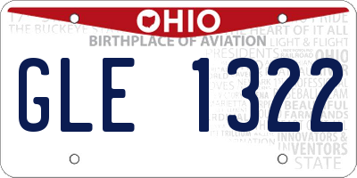 OH license plate GLE1322