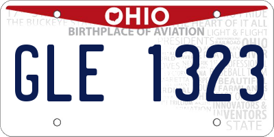 OH license plate GLE1323