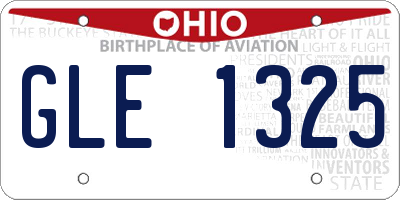 OH license plate GLE1325