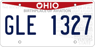 OH license plate GLE1327