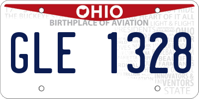 OH license plate GLE1328