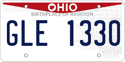 OH license plate GLE1330