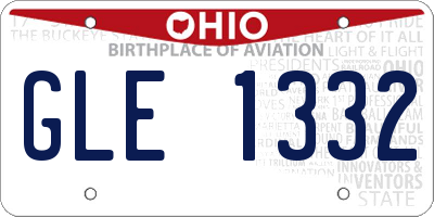 OH license plate GLE1332