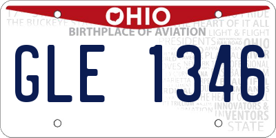 OH license plate GLE1346