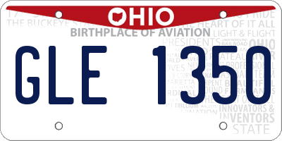 OH license plate GLE1350